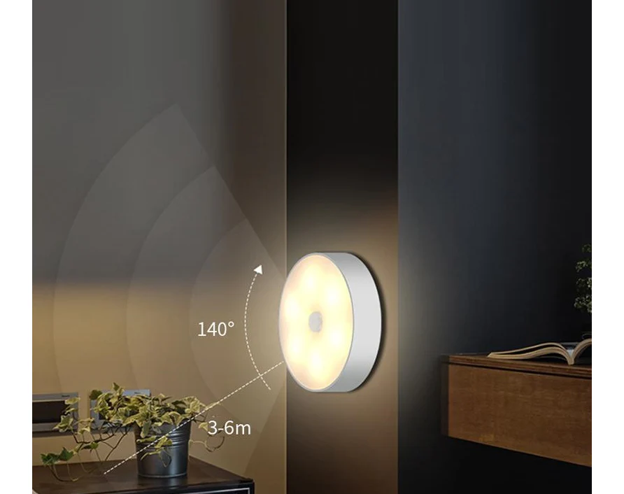 מארז 4 גופי תאורת חירום ולילה LED נטענים עם חיישן תנועה ואור - Image 3