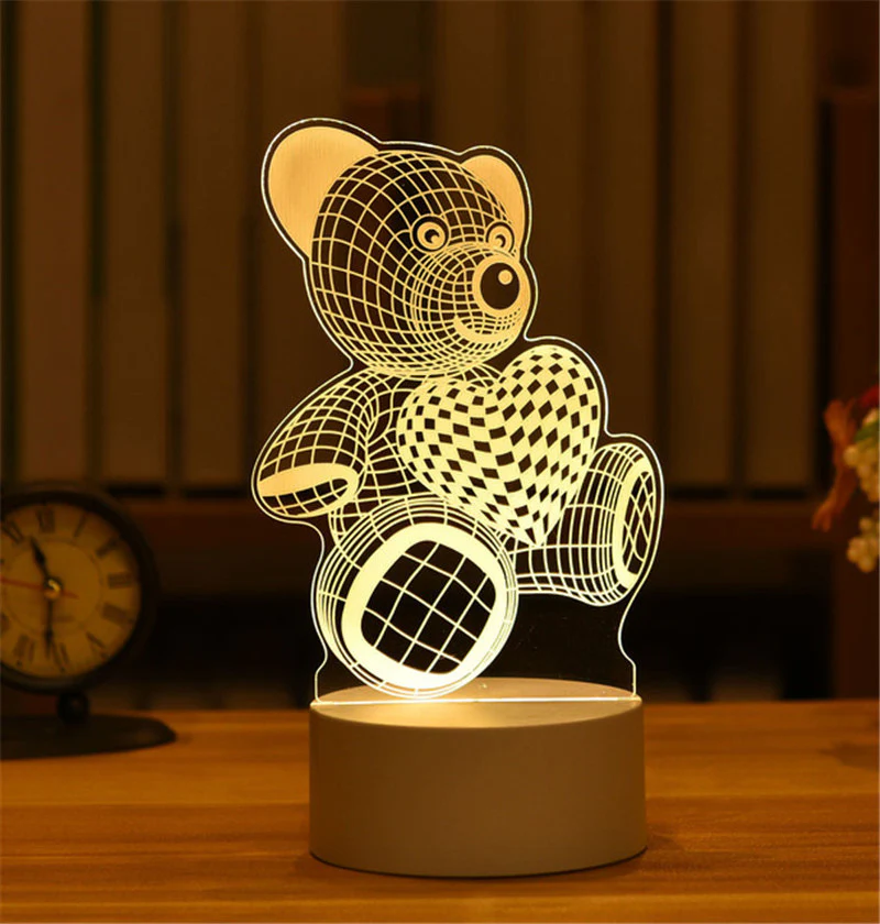 מנורת אווירה 3D מרהיבה – קסם של אור בכל פינה - Image 2